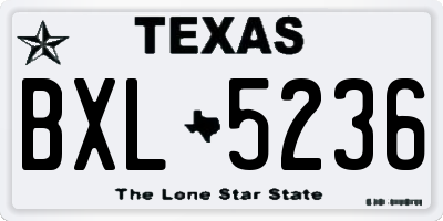 TX license plate BXL5236