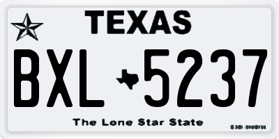 TX license plate BXL5237