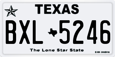 TX license plate BXL5246