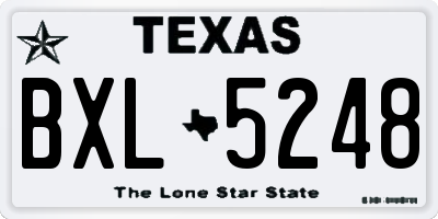 TX license plate BXL5248
