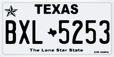 TX license plate BXL5253