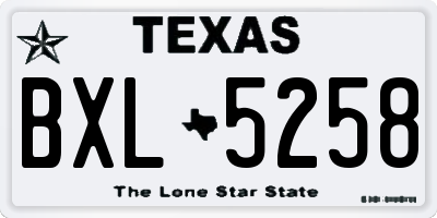 TX license plate BXL5258