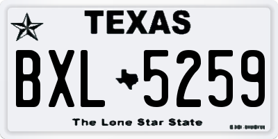 TX license plate BXL5259