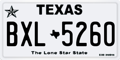 TX license plate BXL5260