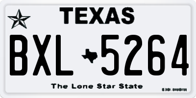 TX license plate BXL5264