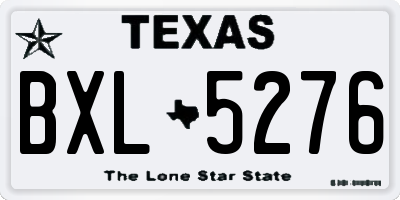 TX license plate BXL5276