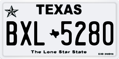 TX license plate BXL5280