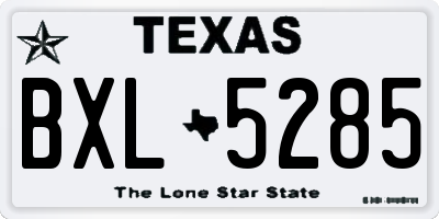 TX license plate BXL5285