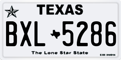 TX license plate BXL5286
