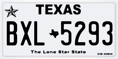 TX license plate BXL5293