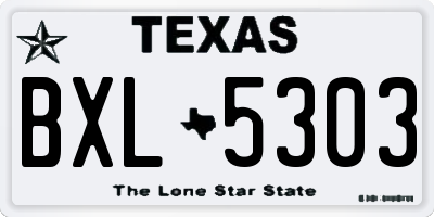 TX license plate BXL5303