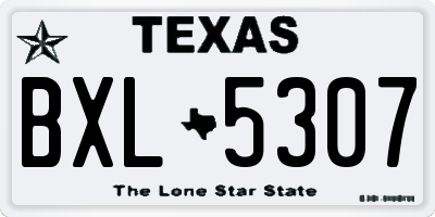 TX license plate BXL5307