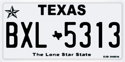 TX license plate BXL5313