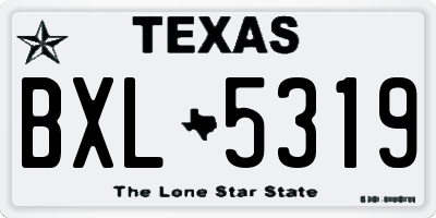 TX license plate BXL5319