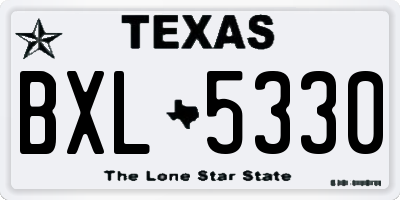 TX license plate BXL5330