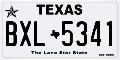 TX license plate BXL5341