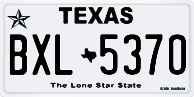 TX license plate BXL5370