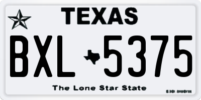TX license plate BXL5375