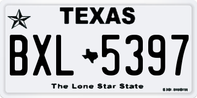 TX license plate BXL5397