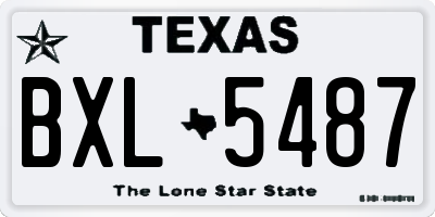 TX license plate BXL5487