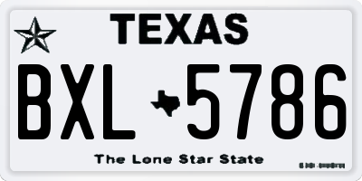 TX license plate BXL5786
