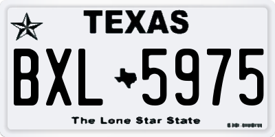 TX license plate BXL5975
