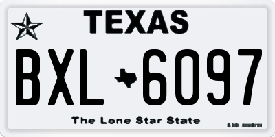 TX license plate BXL6097