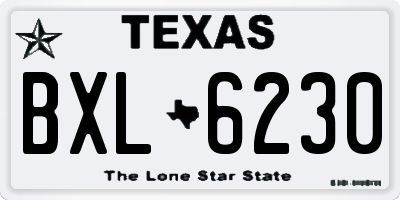 TX license plate BXL6230