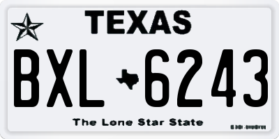 TX license plate BXL6243