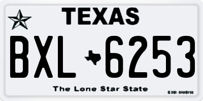 TX license plate BXL6253