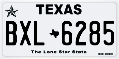 TX license plate BXL6285