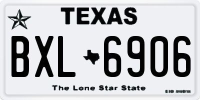 TX license plate BXL6906
