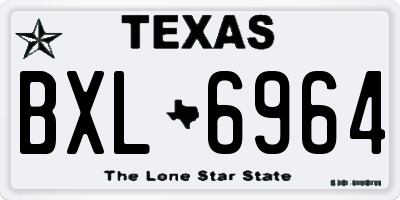 TX license plate BXL6964
