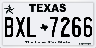 TX license plate BXL7266