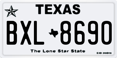 TX license plate BXL8690