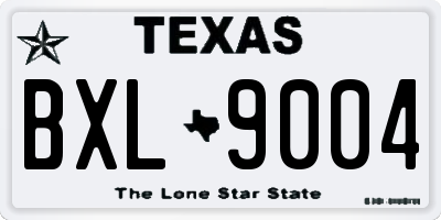 TX license plate BXL9004