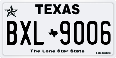TX license plate BXL9006