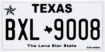 TX license plate BXL9008