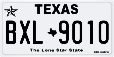 TX license plate BXL9010