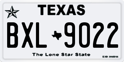 TX license plate BXL9022
