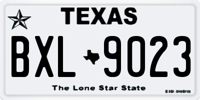 TX license plate BXL9023