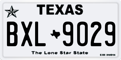 TX license plate BXL9029