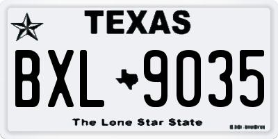 TX license plate BXL9035