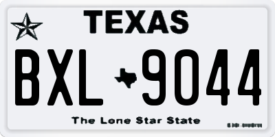 TX license plate BXL9044