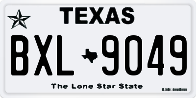TX license plate BXL9049