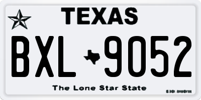TX license plate BXL9052