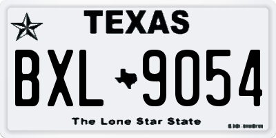 TX license plate BXL9054
