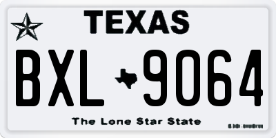 TX license plate BXL9064