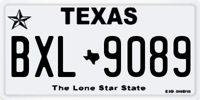 TX license plate BXL9089