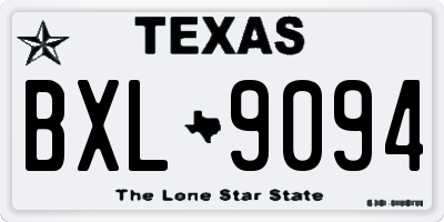 TX license plate BXL9094